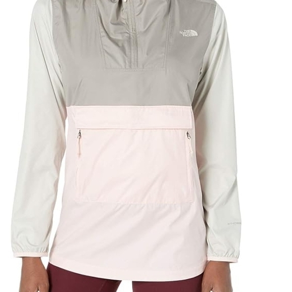 The North Face Fanorack 2.0 Windwall  Light Gray and Soft Pink Anorak - Picture 1 of 5